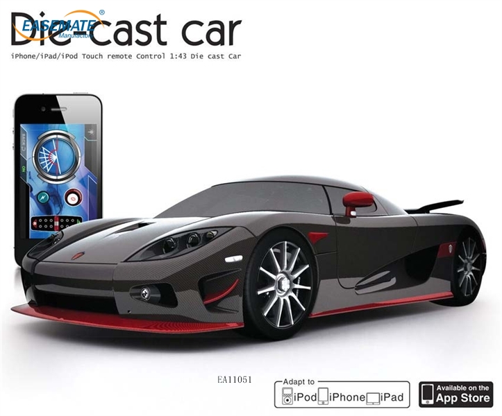 EA11051 - 1:43 Die-cast RC Car Model Ipod/Ipad/Iphone Control RC Car