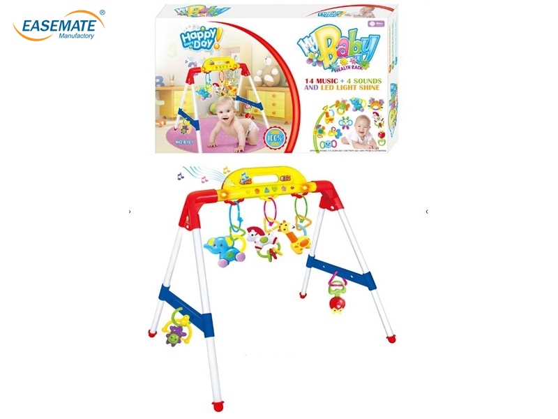 EA16766 - 14 song 4 sound fitness frame with five rattles with gutta-percha