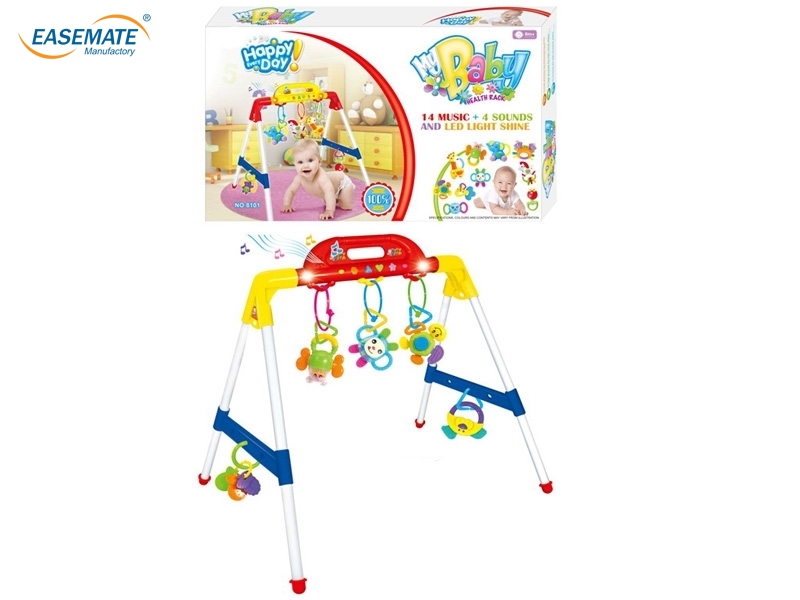 EA16768 - 14 song 4 sound fitness frame with five rattles with gutta-percha