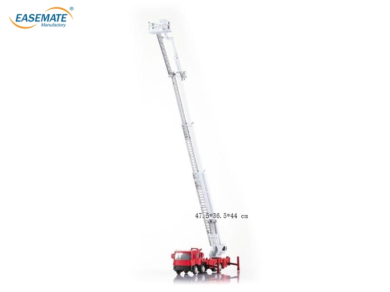 EC43510 - Alloy Construction vehicles Scale 1/50 Red Ladder Fire Truck Model